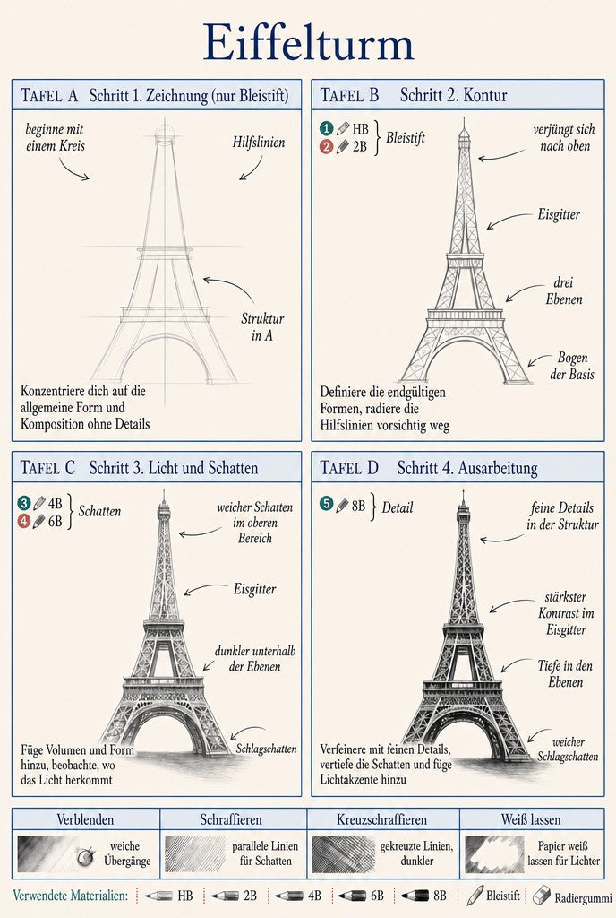 Schritt-für-Schritt-Übung — Eiffelturm