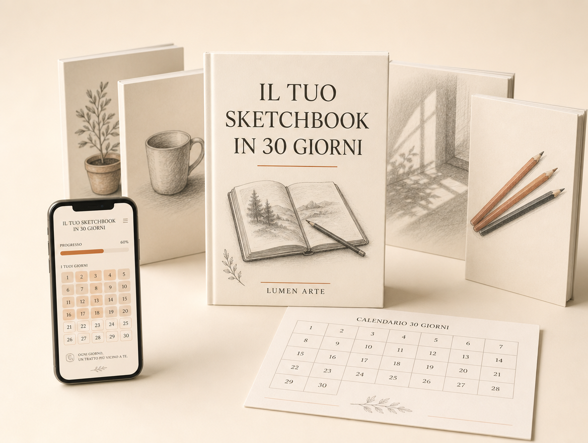 Pacchetto completo Il Tuo Sketchbook in 30 Giorni — mockup