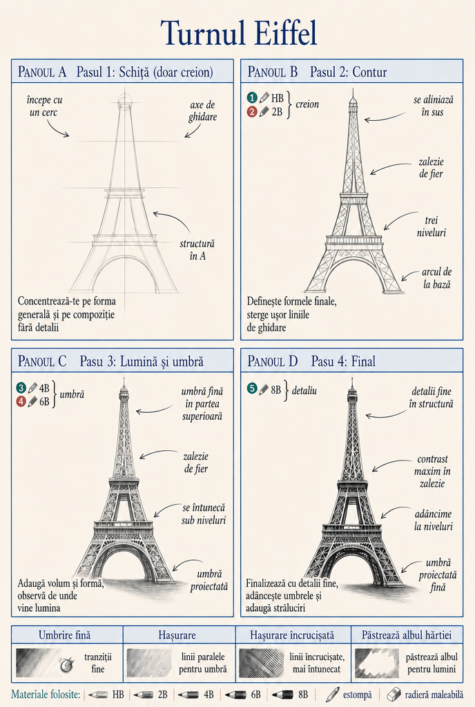 Fișă pas cu pas — Turnul Eiffel