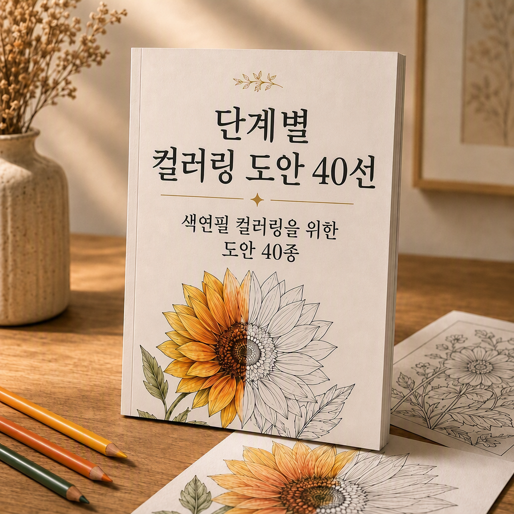 단계별 컬러링 도안 40선