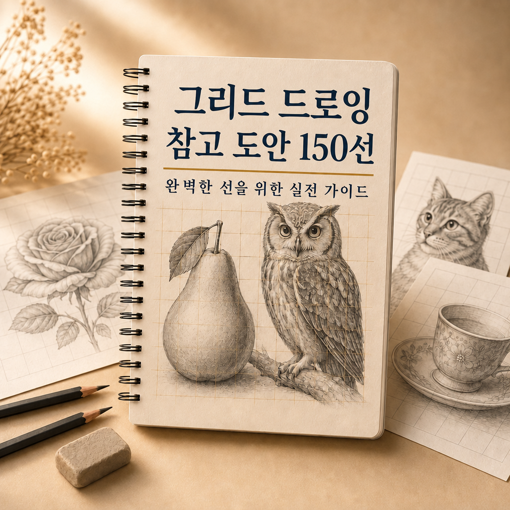 그리드 드로잉 참고 도안 150선