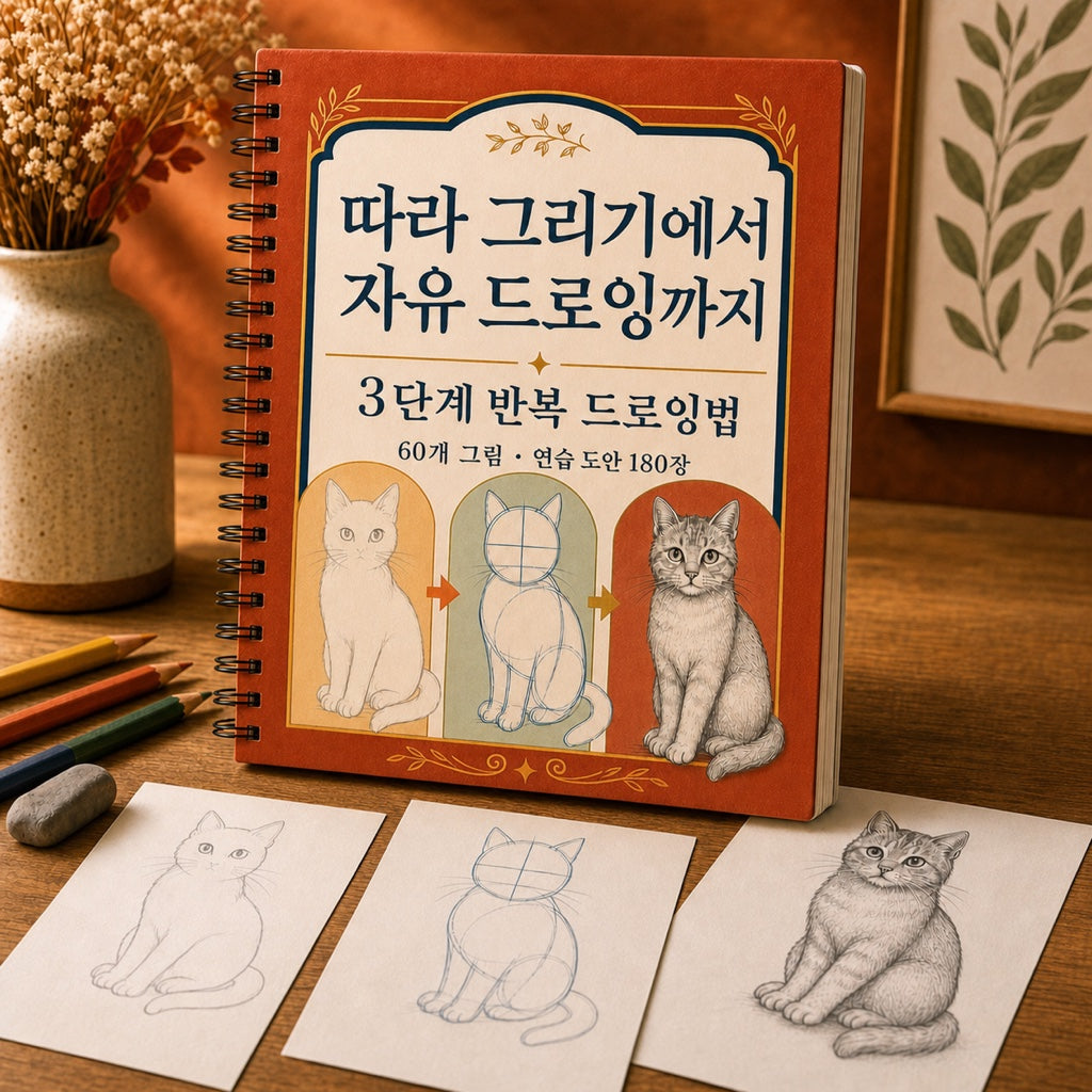 KO — 따라 그리기에서 자유 드로잉까지 — 3단계 반복 드로잉법