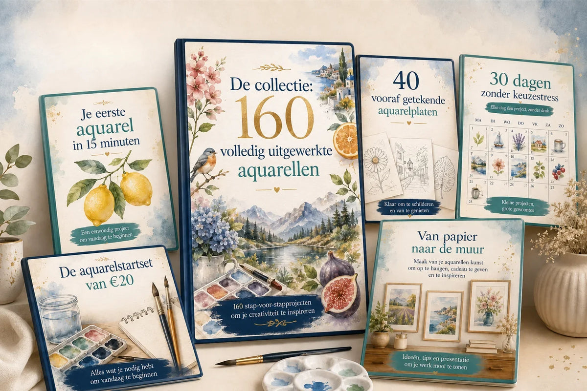 Compleet Nederlandstalig pakket van de Aquarelacademie