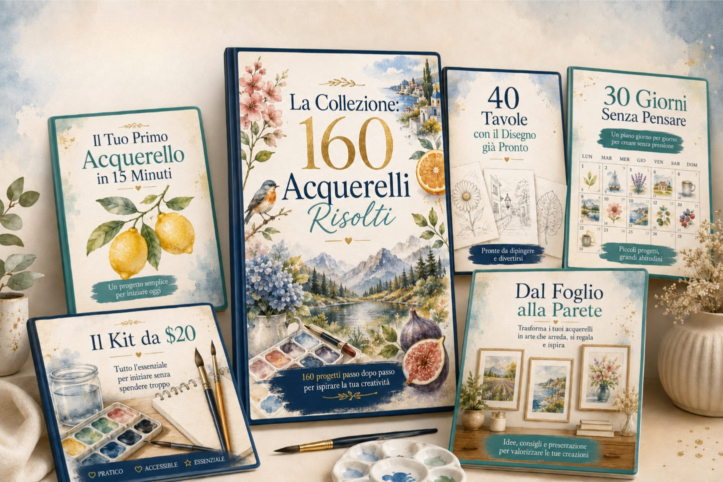 De Principiante a Acuarelista™ — 160 proyectos guiados paso a paso