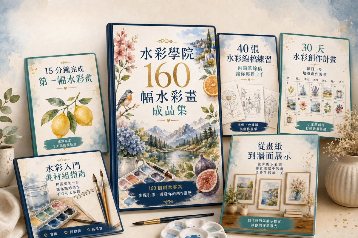 水彩學院完整套組｜台灣繁體中文版