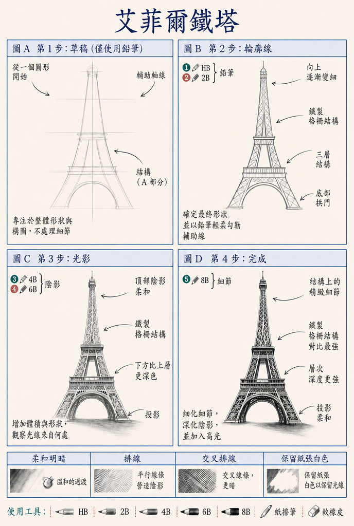 步驟式練習圖 — 燈塔